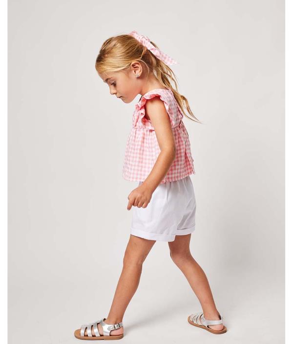 SHORT NIÑA BOTÓN BRILLOS