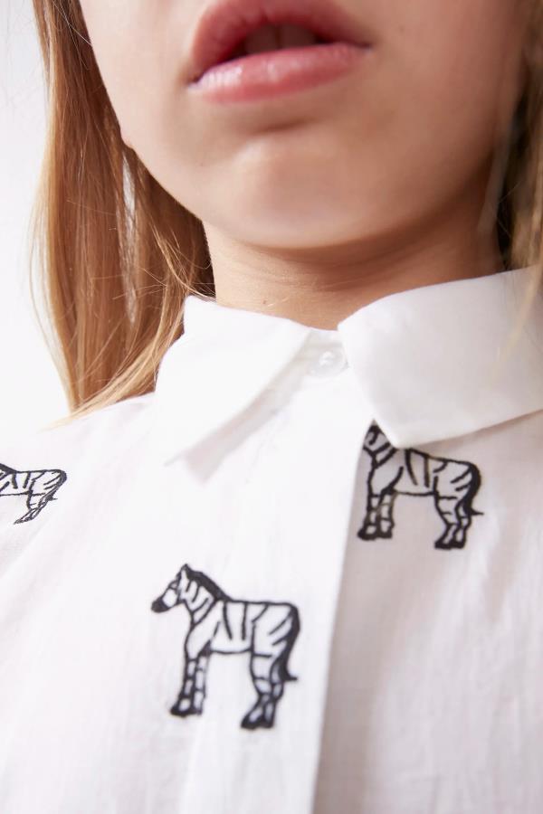 CAMISA M/L CEBRAS BORDADAS
